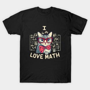 "I Love Math" design T-Shirt
